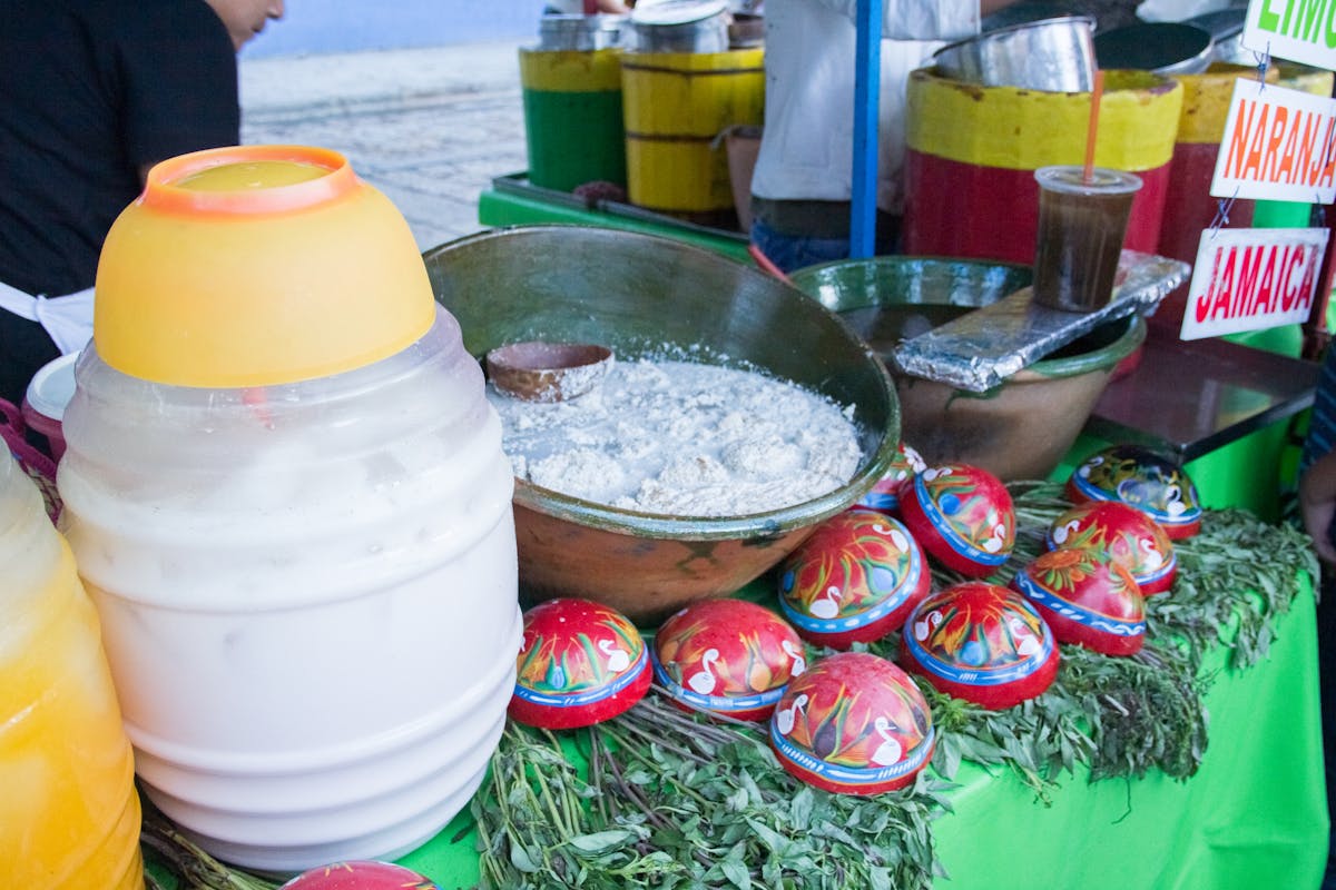 Street food stand in Oaxaca Mexico