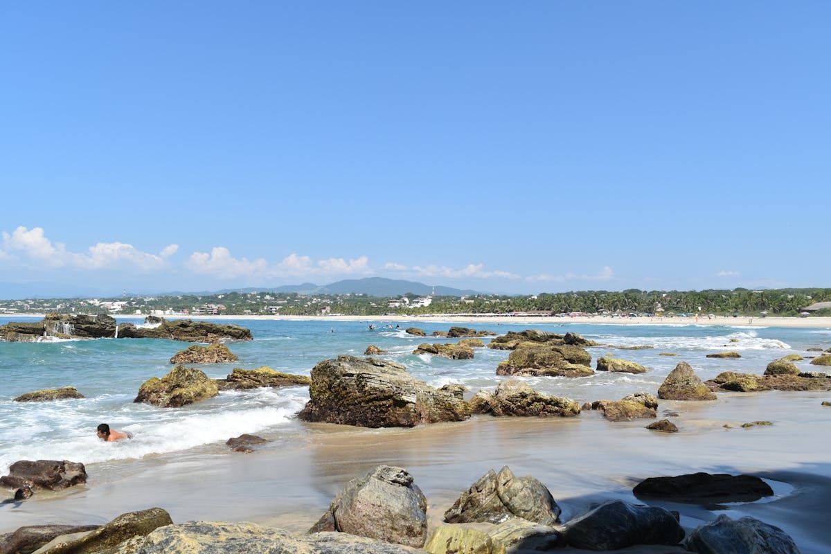 Rocky shores at Puerto Escondido